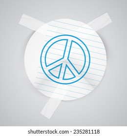 A "peace" of paper, vector