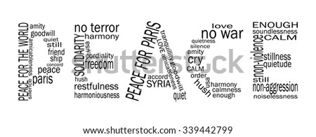 peace for paris word peace in word cloud style words representing peace after