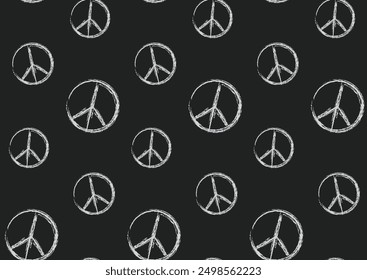 peace pattern vector design isolated black background