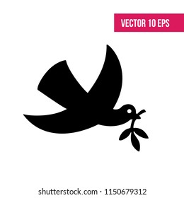 Peace pigeon flying, flat icon, bird set.
Can be used for printing on T-shirts, flyers and stuff. Vector illustration. 10 eps vector. flaticon, Negative space