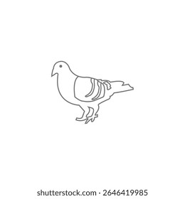 Peace pigeon. Purity, spirituality concept. Vector dove silhouette. Cut out laser shape