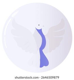 peace pigeon is trapped in a bubble. so no peace is there, a logotype vector design , sign for a peace 