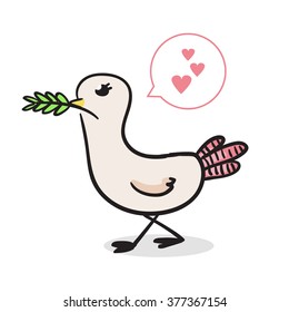 The peace pigeon vector illustration