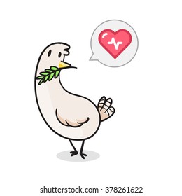 The peace pigeon vector illustration