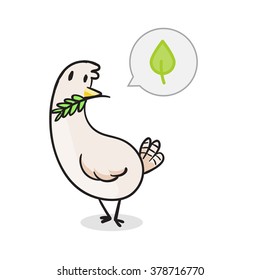 The peace pigeon vector illustration