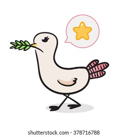 The peace pigeon vector illustration
