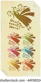 peace pigeons coloratura vertical