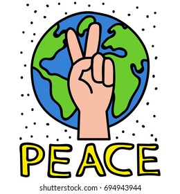 Peace pin up and t shirt design