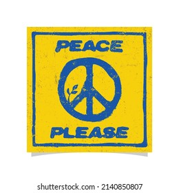 Peace Please Illustration Vector Graphic Design Template EPS 10