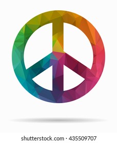 peace poly icon