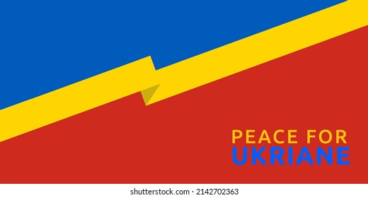 Peace Poster For Ukraine With World Map For Stop The War.