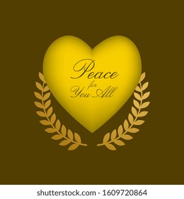 peace quote for anti war, vector illustration with typography in eps10