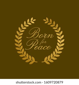 peace quote for anti war, vector illustration with typography in eps10