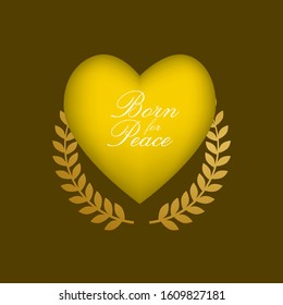 peace quote for anti war, vector illustration with typography in eps10