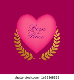 peace quote for anti war, vector illustration with typography in eps10