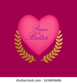 peace quote for anti war, vector illustration with typography in eps10