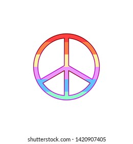 Peace, rainbow, pride day icon. Element of color world pride day icon. Premium quality graphic design icon. Signs and symbols collection icon