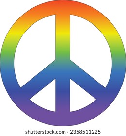 Peace Rainbow Symbol Pride Equality Gay