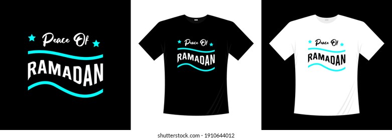 peace of ramadan islamic typography t-shirt design