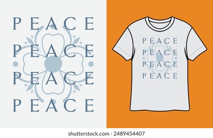 Peace Ready To Print Gardening T Shirt Design, Wall Art, Mug, Sticker, Banner, Tee, Hoodie, Vector, Illustration