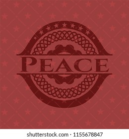 Peace red emblem. Vintage.