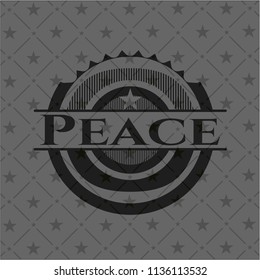 Peace retro style black emblem
