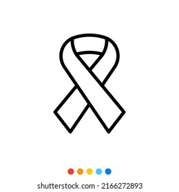 Peace ribbon, Vector, Icon, Illustration .