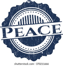 Peace rubber grunge seal