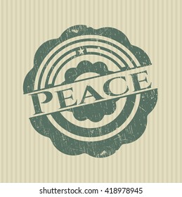 Peace rubber grunge texture seal