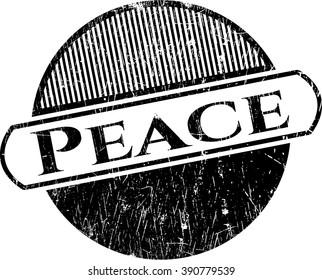Peace rubber grunge texture stamp