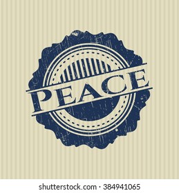 Peace with rubber seal texture