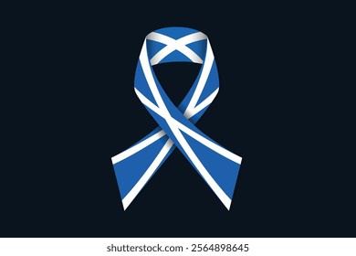 Peace for Scotland with flag, Flag of Scotland national country symbol illustration Vector, Rectangle Scotland flag illustration, Flat vector illustration
