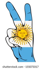 Peace Sign of the Argentinean flag