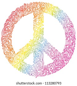 Peace sign. Beautiful symbol of peace.