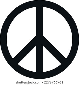 Peace sign. Black color. Signs and symbols.