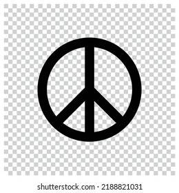 Peace sign, black isolated icon, vector illustration. The peace symbol is the symbol that symbolizes peace