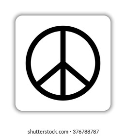 Peace sign -  black vector icon
