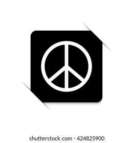 Peace sign  - black vector icon