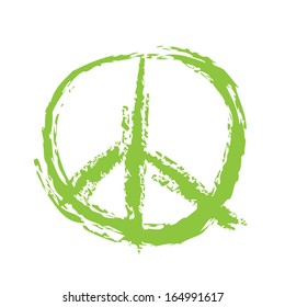 Peace Sign Brushed