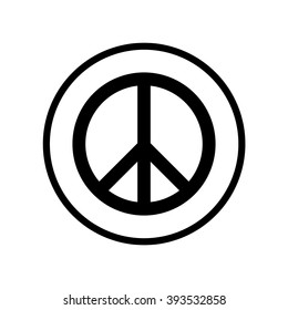 Peace Sign Circle Vector Illustration Stock Vector (royalty Free 