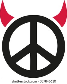 Peace sign with devil horns