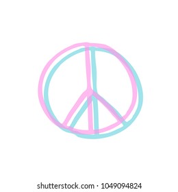 Peace Sign Doodle Icon