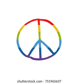 Peace Sign Doodle Icon Stock Vector (royalty Free) 751965637 