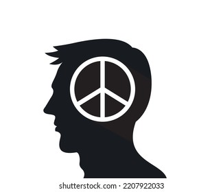 peace sign. equality and peace concept. editable vector.
