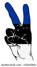 Peace Sign of the Estonian flag