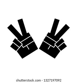 peace sign finger icon