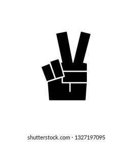 peace sign finger icon