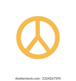 Peace sign in flat style vector element on white background 