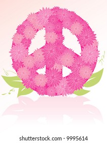 Peace Sign flower bouquet. Easy-edit layered file. Look for other icons in this series