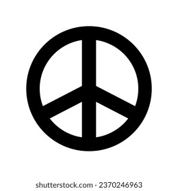 peace sign glyph icon illustration vector graphic. Simple element illustration vector graphic, suitable for app, websites, and presentations isolated on white background